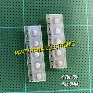 CAPACITOR 4.7UF (กระป๋องเงิน) 16V