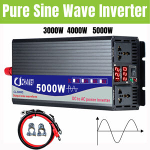 CJ Inverter 3500W/5000W 12v/24v อินเวอร์เตอร์ หม้อแปลงไฟฟ้า ตัวแปลงไฟ แปลงไฟรถยนต์ อินเวอร์เตอร์เพรียวซ้ายเวฟ พร้อมส่งใน