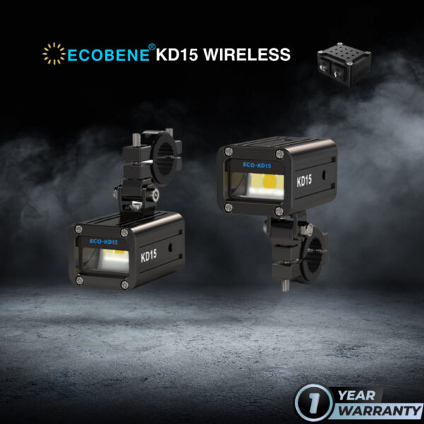 ไฟสปอร์ตไลท์ สวิตซ์ไร้สาย ECOBENE KD15 80W WIRELESS LED FULL SET IP68 ไฟหน้ารถ ไฟตัดหมอก