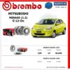 จานเบรค Brembo แบมโบ้ รุ่น MITSUBISHI MIRAGE (1.2) ปี 12-On สินค้ารับประกัน6เดือนหรือ20