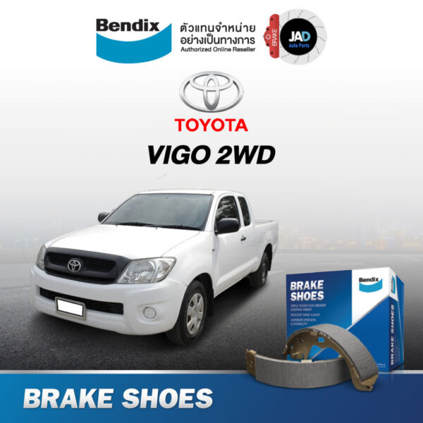 ผ้าเบรค ล้อ หลัง TOYOTA VIGO 2WD ก้าม เบรค Bendix แท้ 100% ร้านเราจัดส่งของทุกวัน