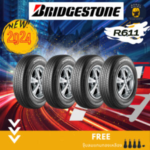 BRIDGESTONE รุ่น DURAVIS R611 ขนาด 215/70R16 ยางใหม่ปี 2024 (ราคาต่อ 4 เส้น) แถมฟรีจุ๊บลมตามจำนวนยาง✨✅